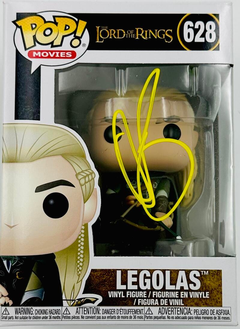 ORLANDO BLOOM SIGNED LEGOLAS FUNKO 628 LORD OF THE RINGS HOBBIT AUTOGRAPH BAS 82