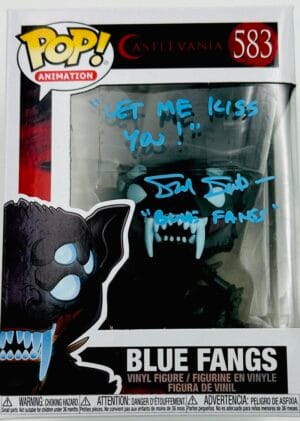 FRED TATASCIORE SIGNED BLUE FANGS FUNKO POP 583 CASTELVANIA AUTOGRAPH BAS 707