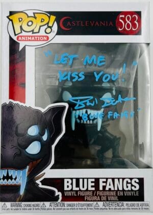 FRED TATASCIORE SIGNED BLUE FANGS FUNKO POP 583 CASTELVANIA AUTOGRAPH BAS 704