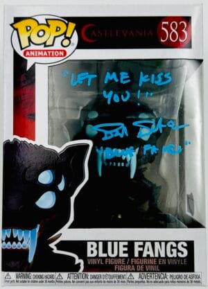 FRED TATASCIORE SIGNED BLUE FANGS FUNKO POP 583 CASTELVANIA AUTOGRAPH BAS 705