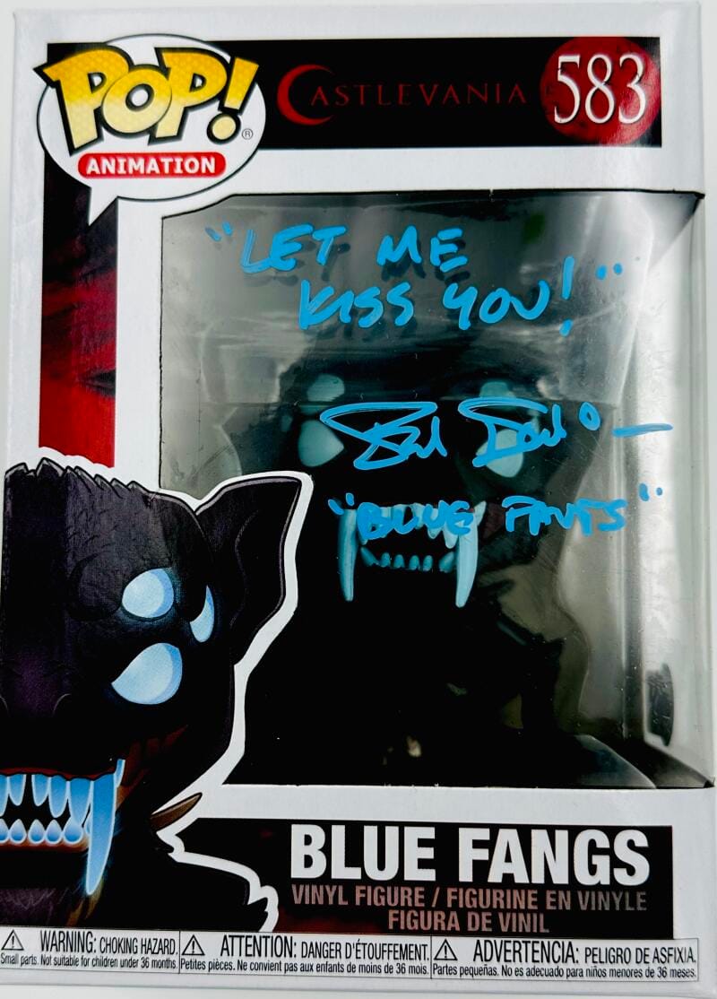 FRED TATASCIORE SIGNED BLUE FANGS FUNKO POP 583 CASTELVANIA AUTOGRAPH BAS 708