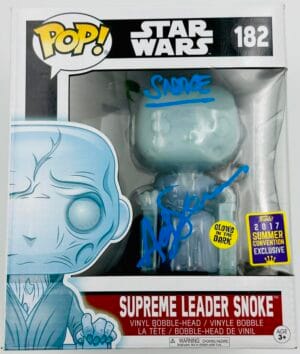 ANDY SERKIS SUPREME LEADER SNOKE FUNKO 182 STAR WARS CONVENTION EXCLUSIVE BAS