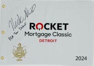 NICK BIENZ SIGNED 2024 ROCKET MORTGAGE CLASSIC SIGNED GOLF FLAG AUTOGRAPH K1
