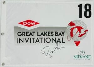 RYAN O'TOOLE SIGNED DOW CHAMPIONSHIP GREAT LAKES LPGA GOLF PIN FLAG AUTOGRAPH K1
