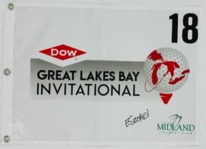 ELIZABETH SZOKOL SIGNED DOW CHAMPIONSHIP GREAT LAKES LPGA GOLF FLAG AUTOGRAPH K1