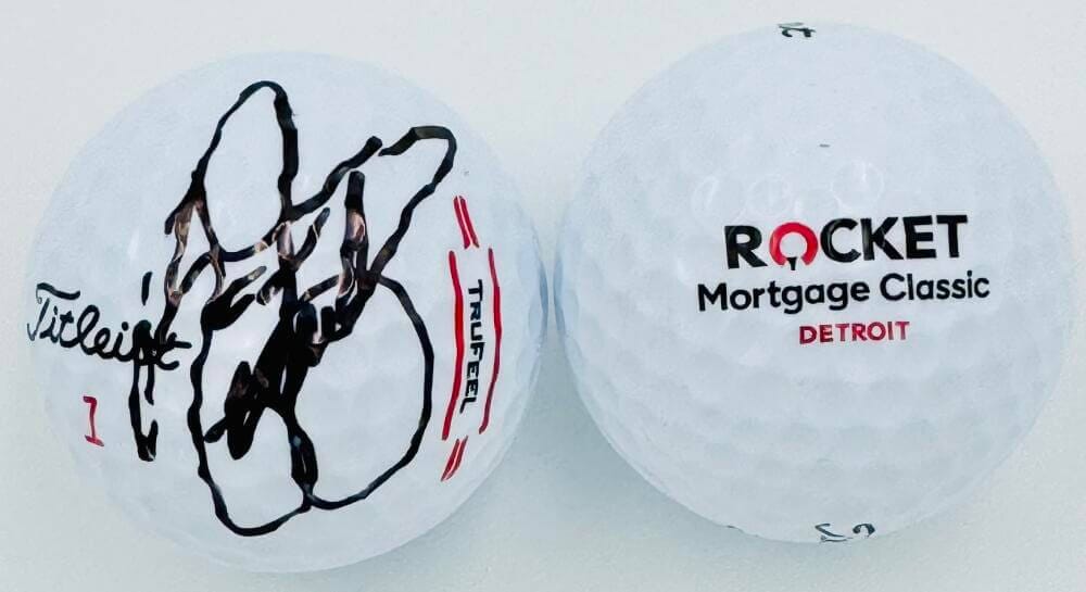 2023 WINNER RICKIE FOWLER SIGNED ROCKET MORTGAGE CLASSIC GOLF BALL AUTOGRAPH K4