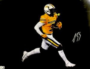 LUTHER BURDEN SIGNED 16X20 PHOTO MISSOURI TIGERS MIZZOU AUTOGRAPH BECKETT J653