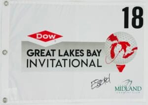 ELIZABETH SZOKOL SIGNED DOW CHAMPIONSHIP GREAT LAKES LPGA GOLF FLAG AUTOGRAPH K2