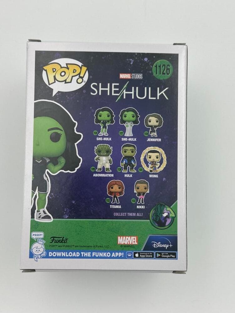 Tatiana Maslany Signed She-Hulk Funko Pop 1126 She Hulk Autograph Bas Marvel 899 - Image 3