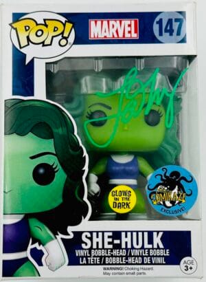 TATIANA MASLANY SIGNED SHE-HULK FUNKO POP 147 COMIKAZE AUTOGRAPH MARVEL BAS 902