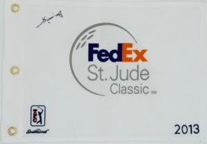 GUAN TIANLANG SIGNED FEDEX ST. JUDE CLASSIC GOLF FLAG TPC SOUTHWIND AUTOGRAPH J3