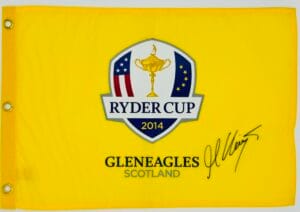 MARTIN KAYMER SIGNED 2014 RYDER CUP GOLF PIN FLAG GLENEAGLES AUTOGRAPH COA K1