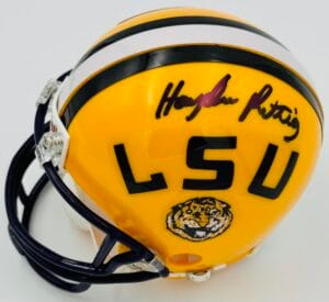 HAYDEN RETTIG SIGNED LSU TIGERS MINI FOOTBALL HELMET RUTGERS AUTOGRAPH J7