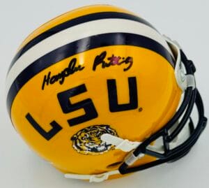 HAYDEN RETTIG SIGNED LSU TIGERS MINI FOOTBALL HELMET RUTGERS AUTOGRAPH K2