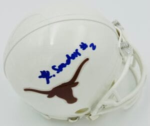 KENDALL SANDERS SIGNED TEXAS LONGHORNS MINI HELMET AUTOGRAPH COA K4