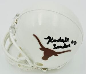 KENDALL SANDERS SIGNED TEXAS LONGHORNS MINI HELMET AUTOGRAPH COA J4