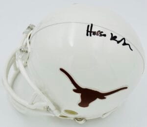 HASSAN RIDGEWAY SIGNED TEXAS LONGHORNS MINI HELMET COLTS AUTOGRAPH COA K1