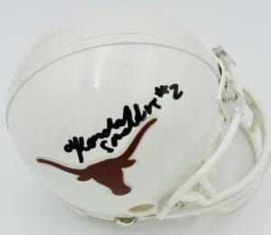KENDALL SANDERS SIGNED TEXAS LONGHORNS MINI HELMET AUTOGRAPH COA K1