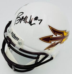 BRADY WHITE SIGNED ARIZONA STATE SUN DEVILS MINI HELMET MEMPHIS AUTOGRAPH COA K1