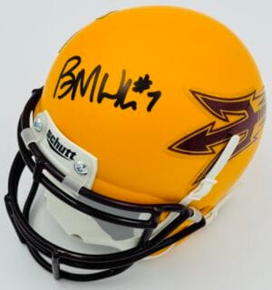 BRADY WHITE SIGNED ARIZONA STATE SUN DEVILS MINI HELMET MEMPHIS AUTOGRAPH COA J2