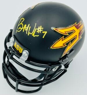 BRADY WHITE SIGNED ARIZONA STATE SUN DEVILS MINI HELMET MEMPHIS AUTOGRAPH COA J3
