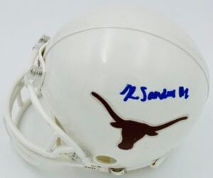 KENDALL SANDERS SIGNED TEXAS LONGHORNS MINI HELMET AUTOGRAPH COA J1
