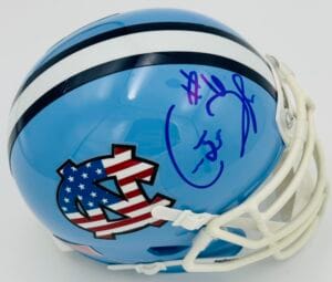 CALEB HENDERSON SIGNED NORTH CAROLINA TARHEELS USA MINI HELMET AUTOGRAPH J2