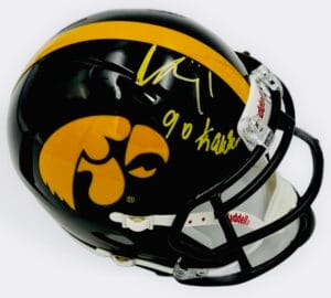 RHYS DAKIN SIGNED IOWA HAWKEYES FOOTBALL MINI HELMET AUSTRALIA AUTOGRAPH COA K1