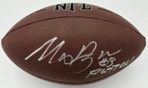 MAX BROWNE SIGNED OFFICIAL SIZE NFL FOOTBALL USC TROJANS FIGHT ON AUTOGRAPH J8