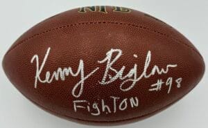 KENNY BIGELOW SIGNED OFFICIAL NFL FOOTBALL WEST VIRGINIA MOUNTAINEERS USC J3