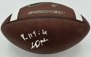 SHAUN HAMILTON SIGNED NIKE SPIRAL TECH FOOTBALL ALABAMA CRIMSON TIDE REDSKINS J2