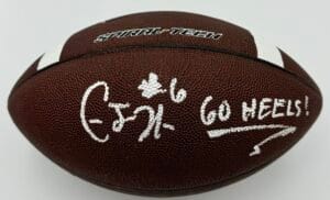 CALEB HENDERSON SIGNED OFFICIAL SIZE NIKE FOOTBALL NORTH CAROLINA TARHEELS J1