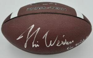 NIC WEISHAR SIGNED NIKE SPIRAL TECH FOOTBALL NOTRE DAME IRISH AUTOGRAPH COA J1