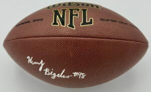 KENNY BIGELOW SIGNED OFFICIAL NFL FOOTBALL WEST VIRGINIA MOUNTAINEERS USC J2