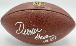DERRICK GREEN SIGNED OFFICIAL SIZE NIKE FOOTBALL MICHIGAN WOLVERINES TCU COA J3