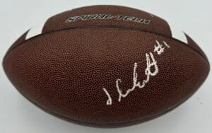 JORDAN SCARLETT SIGNED NIKE SPIRAL TECH FOOTBALL FLORIDA GATORS DOLPHINS J2
