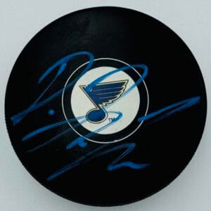 DIMITRIJ JASKIN SIGNED ST. LOUIS BLUES HOCKEY PUCK TEAM CAPITALS AUTOGRAPH J8