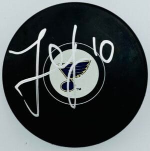 JOAKIM LINDSTROM SIGNED ST. LOUIS BLUES HOCKEY PUCK TEAM SWEDEN AUTOGRAPH COA K2