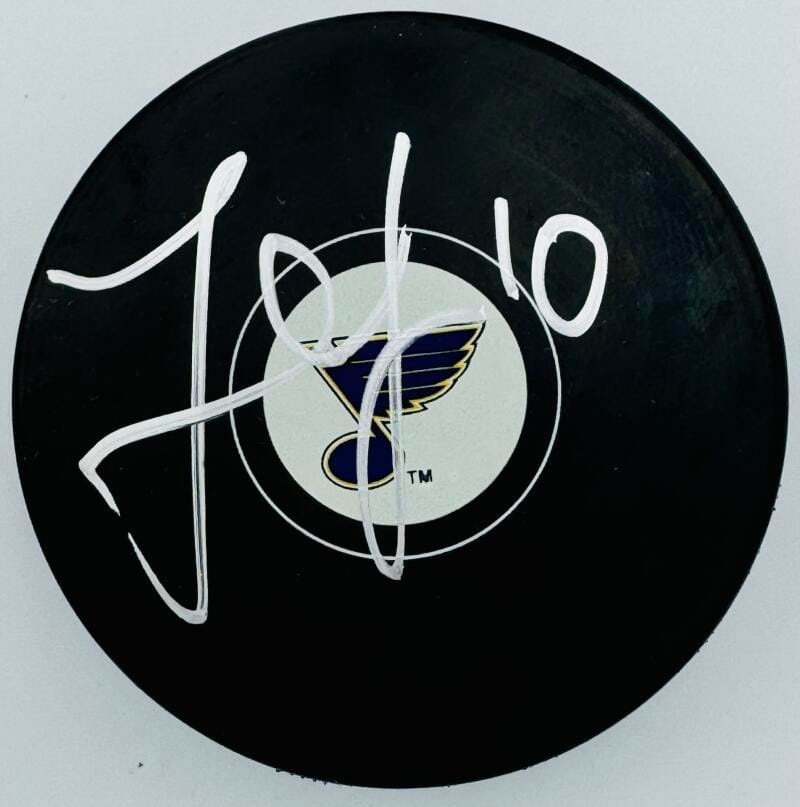 JOAKIM LINDSTROM SIGNED ST. LOUIS BLUES HOCKEY PUCK TEAM SWEDEN AUTOGRAPH COA K2