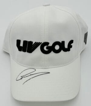 GREG NORMAN SIGNED WHITE LIV GOLF HAT THE OPEN CHAMPIONSHIP AUTOGRAPH BAS K65