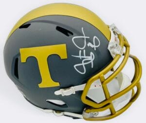 JOSH HEUPEL SIGNED TENNESSEE VOLUNTEERS SLATE MINI HELMET VOLS AUTOGRAPH BAS J86