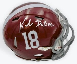 KALEN DEBOER SIGNED ALABAMA CRIMSON TIDE SIGNED MINI HELMET AUTOGRAPH BAS K01