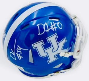 DEONE WALKER D'ERYK JOHNSON MARQUES COX SIGNED KENTUCKY WILDCATS MINI HELMET BAS J42