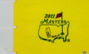 LEE TREVINO SIGNED 2011 AUGUSTA MASTERS GOLF PIN FLAG AUTOGRAPH BECKETT BAS J93
