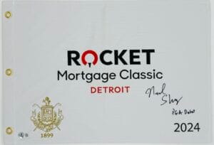 NEAL SHIPLEY SIGNED ROCKET MORTGAGE CLASSIC SIGNED GOLF FLAG AUTOGRAPH BAS K13
