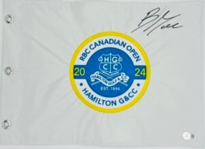 ROBERT MACINTYRE SIGNED 2024 RBC CANADIAN OPEN GOLF PIN FLAG AUTOGRAPH BAS K23