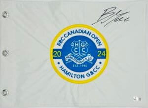 ROBERT MACINTYRE SIGNED 2024 RBC CANADIAN OPEN GOLF PIN FLAG AUTOGRAPH BAS K22