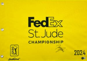 TONY FINAU SIGNED 2024 FEDEX ST JUDE CHAMPIONSHIP GOLF FLAG AUTOGRAPH BAS K744