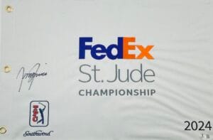 TONY FINAU SIGNED 2024 FEDEX ST JUDE CHAMPIONSHIP GOLF FLAG AUTOGRAPH BAS K730