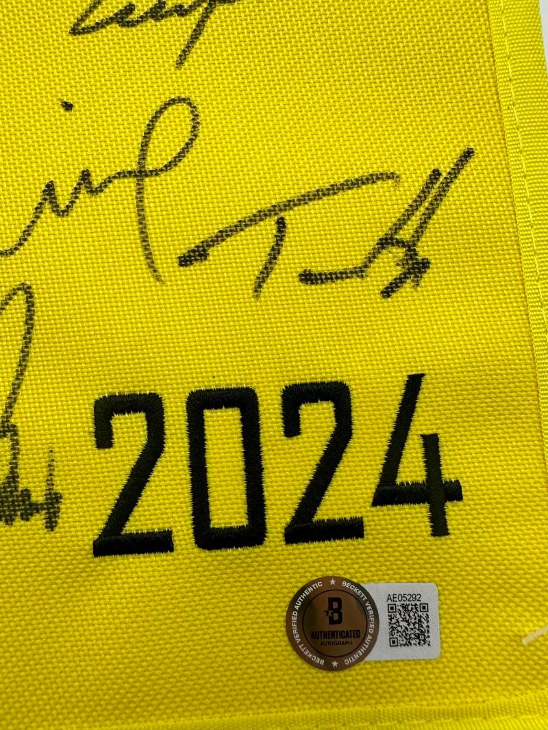 2024 Fedex St. Jude Championship Signed Golf Flag Denny Mccarthy Dunlap Bas K292 - Image 2